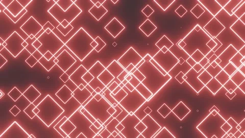 Abstract Red Background, Motion Background Loop, Square, Sci-fi, Pattern, Neon Stock Footage 232388290