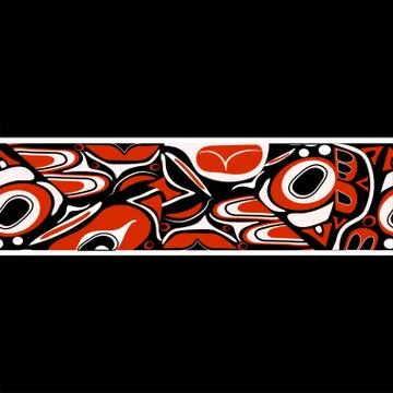 Abstract red background native north american Stock Illustration