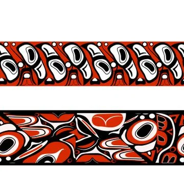 Abstract red background native north american Stock Illustration