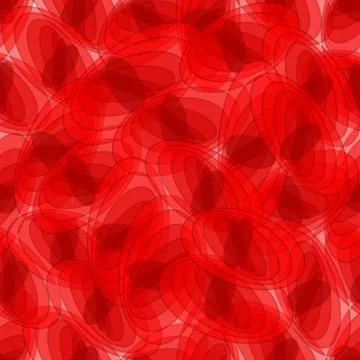 Abstract red background with overlapping line ellipse element. Seamless vecto Stock Illustration