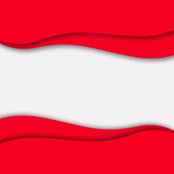 Abstract red background. Paper cut style with shadow. Space for text. Stock - Stock Illustration