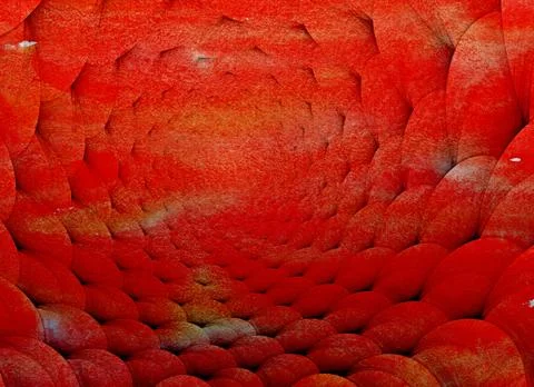 Abstract red background puffs soft rounded Illustrazione stock