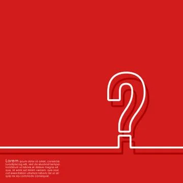 Abstract red background with question mark. Vector illustration Stock Illustration