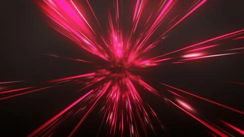 Abstract red background with rays of light and speed motion blur background. 库存插图