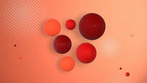 Abstract red background, the red ball falls on the background Stockbeeldmateriaal 129250008