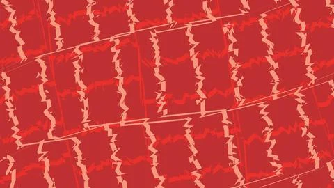 Abstract red background with repeating wavy line pattern イラスト素材