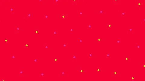 Abstract red background with small colorful diamond shapes イラスト素材