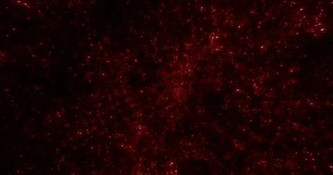 Abstract red background of small round bokeh particles, beautiful holiday s.. Stock Photos