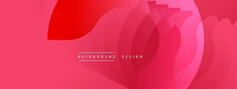 Abstract red background. smooth gradients create circular layers. modern design Illustrazione stock