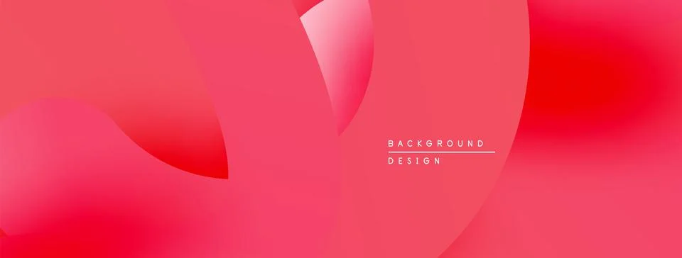 Abstract red background. Smooth gradients create flowing shapes, modern design Illustrazione stock