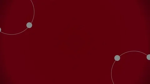 Abstract red background with smooth orbital lines and circular nodes creati.. Stock Footage 340443955