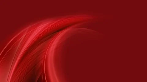 Abstract red background with smooth shining lines Stock Illustration