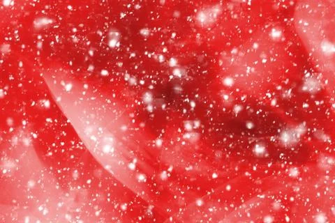 Abstract red background with snowflakes Stock Illustration