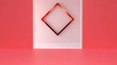 Abstract red background with square shape object best use for website cover Stock Illustration