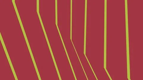 Abstract red background with vertical lime green lines 库存插图