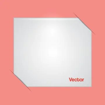 Abstract red background with white plate.Vector Stock Illustration