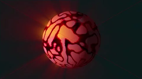 Abstract red ball with shine. Looping Stock Footage 61581552