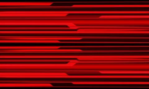 Abstract red black metallic shadow black line cyber geometric Stock Illustration
