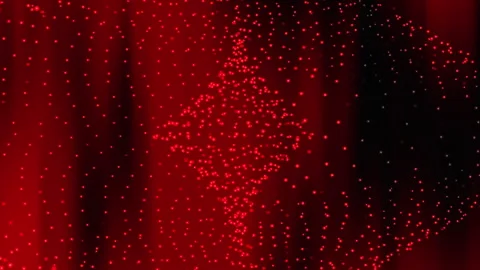 Abstract Red Black Particle Cloud Formation Motion Graphic Stock Footage 346728064