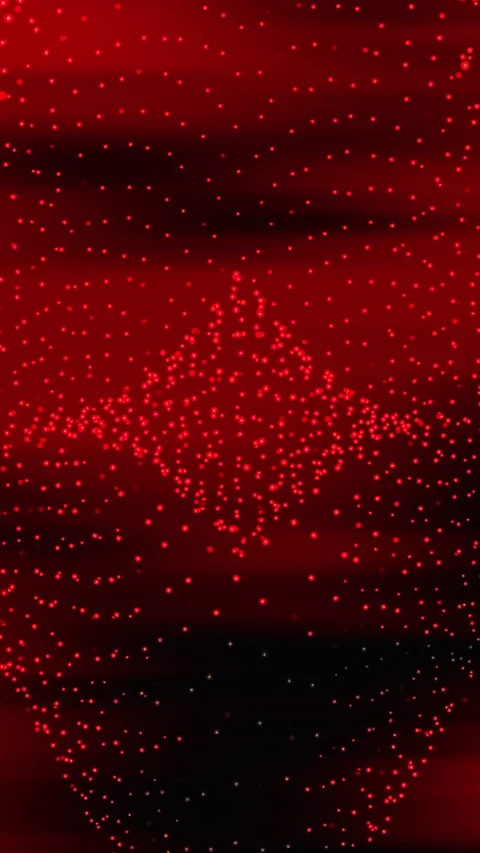 Abstract Red Black Particle Cloud Swirling and Expanding Organic Motion Video stock 347097394