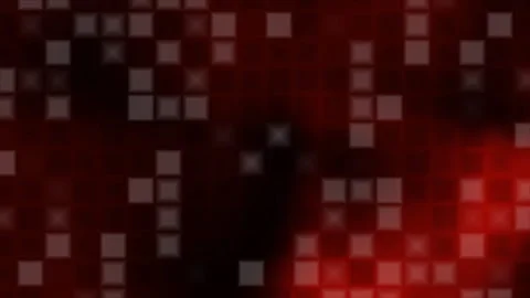 Abstract red black pixel grid digital background with glowing mosaic animation Stock Footage 328877434