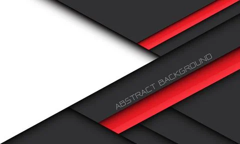 Abstract red black shadow geometric with white blank space design modern futu Stock Illustration