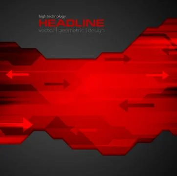 Abstract red black tech vector background 스톡 일러스트
