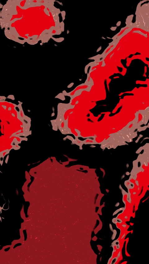 Abstract Red Black Texture Dynamic Organic Shapes Flowing Pattern Background Stock Footage 339709790