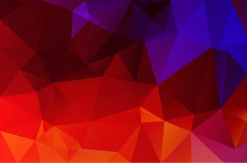 Abstract Red, Blue polygon, low polygon background. Transfusion of color. All Иллюстрация