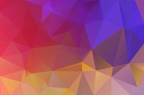 Abstract Red, Blue polygon, low polygon background. Transfusion of color. All イラスト素材