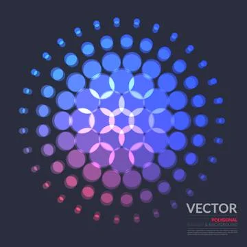 Abstract red blue vector design round elements for graphic layout 스톡 일러스트