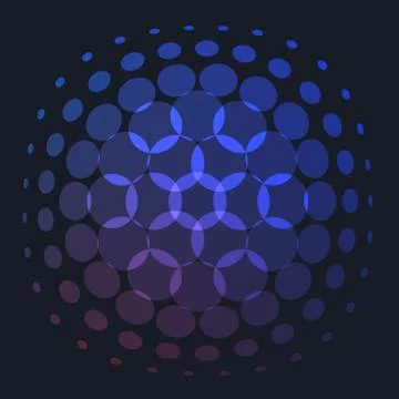 Abstract red blue vector design round elements for graphic layout 스톡 일러스트