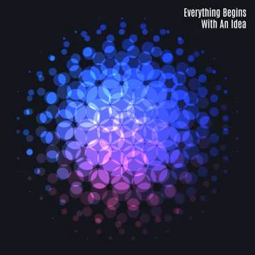 Abstract red blue vector design round elements for graphic layout Illustrazione stock