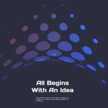 Abstract red blue vector design round elements for graphic layout Illustrazione stock