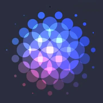 Abstract red blue vector design round elements for graphic layout Stock Illustration