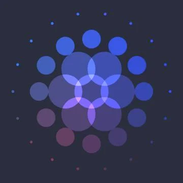 Abstract red blue vector design round elements for graphic layout Illustrazione stock