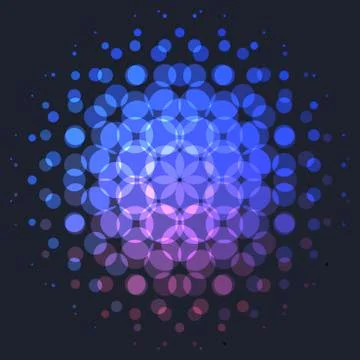 Abstract red blue vector design round elements for graphic layout Stock Illustration