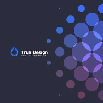 Abstract red blue vector design round elements for graphic layout Stock Illustration