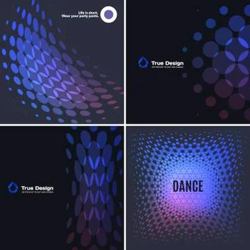 Abstract red blue vector design round elements for graphic layout 스톡 일러스트