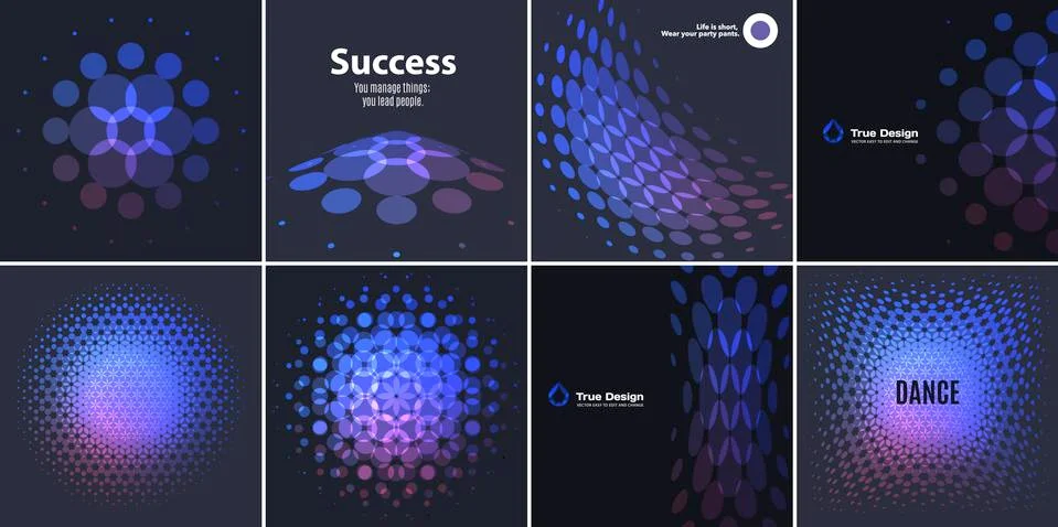 Abstract red blue vector design round elements for graphic layout 스톡 일러스트