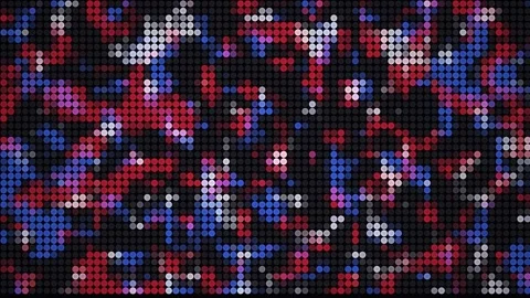 Abstract Red Blue White Pixel Noise Transition with Black Center Band Cinem.. Stock Footage 340940675