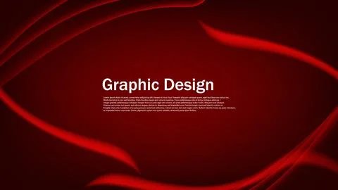 Abstract red blur wavy, soft gradient futuristic background Stock Illustration