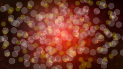 Abstract red blurred background with bokeh effect. Magical bright festive mul Stock Illustration