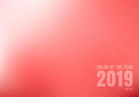 Abstract red blurred background with light. Trend color living coral 2019. Illustrazione stock