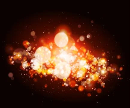 Abstract red bokeh and  light background Stock Illustration