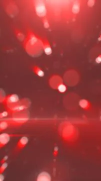 Abstract red bokeh background with glowing particles, soft blur, floating l.. Stock Illustration