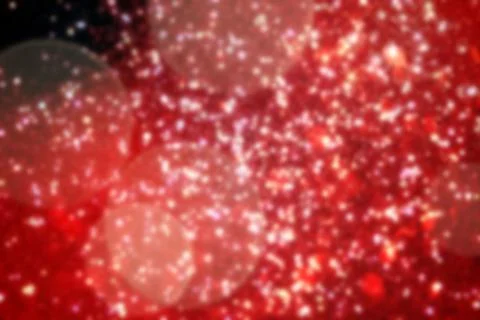 Abstract red bokeh glitter pattern is filling flat design layout, with glowing Stock Illustration