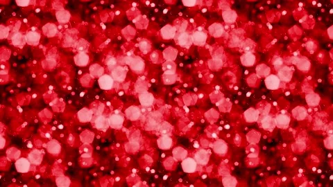 Abstract Red Bokeh Lights Animation with Glittering Particles Видео 342807747