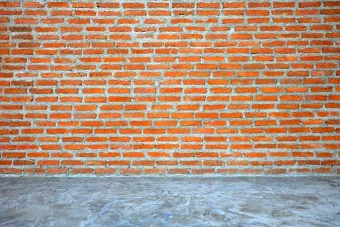 Abstract Red Brick Room Texture Background. Stock Photos