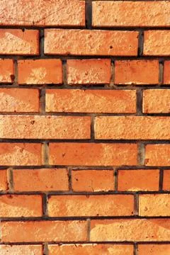 Abstract red brick wall background close up Stock-Fotos